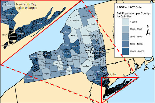 Order Density and Estimated Serious Mental Illness Population