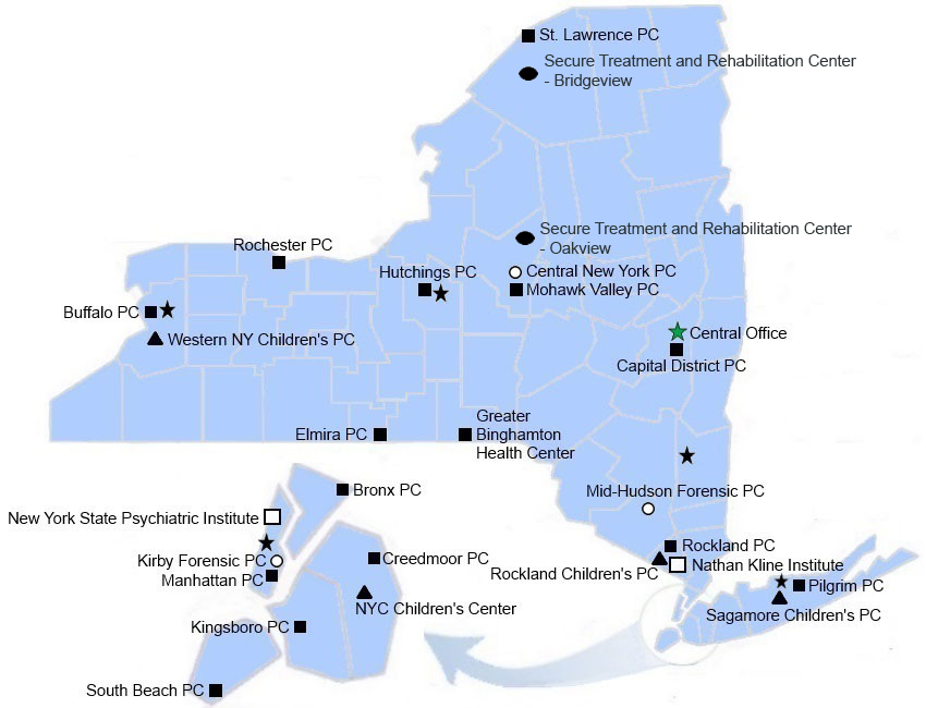 OMH Facilities Image Map