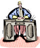 man at desk
